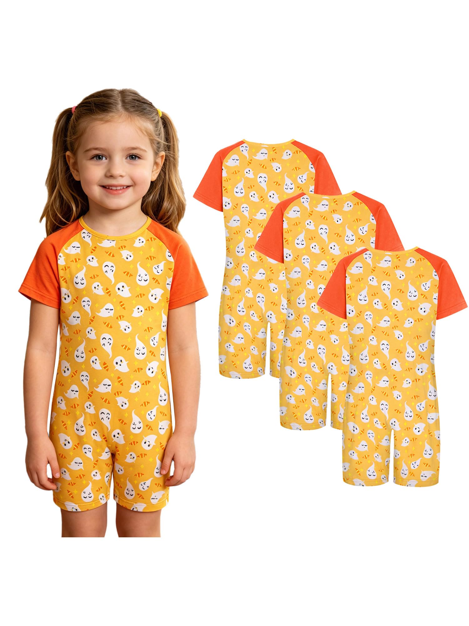 Freebily Ropa Adaptada para Niños Ropa Adaptada con Necesidades Especiales Mono Antideslizante Mono De Color Liso Cuello Redondo Casual