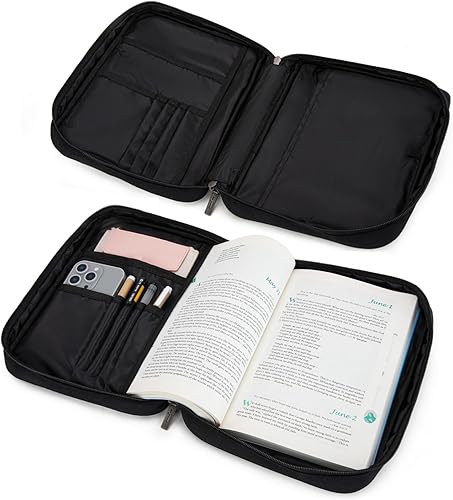 Miniatura 44 de Montana West Funda para la Biblia para mujeres y hombres con marcapáginas de cuero, fundas de transporte, bolsa de iglesia para protección al aire