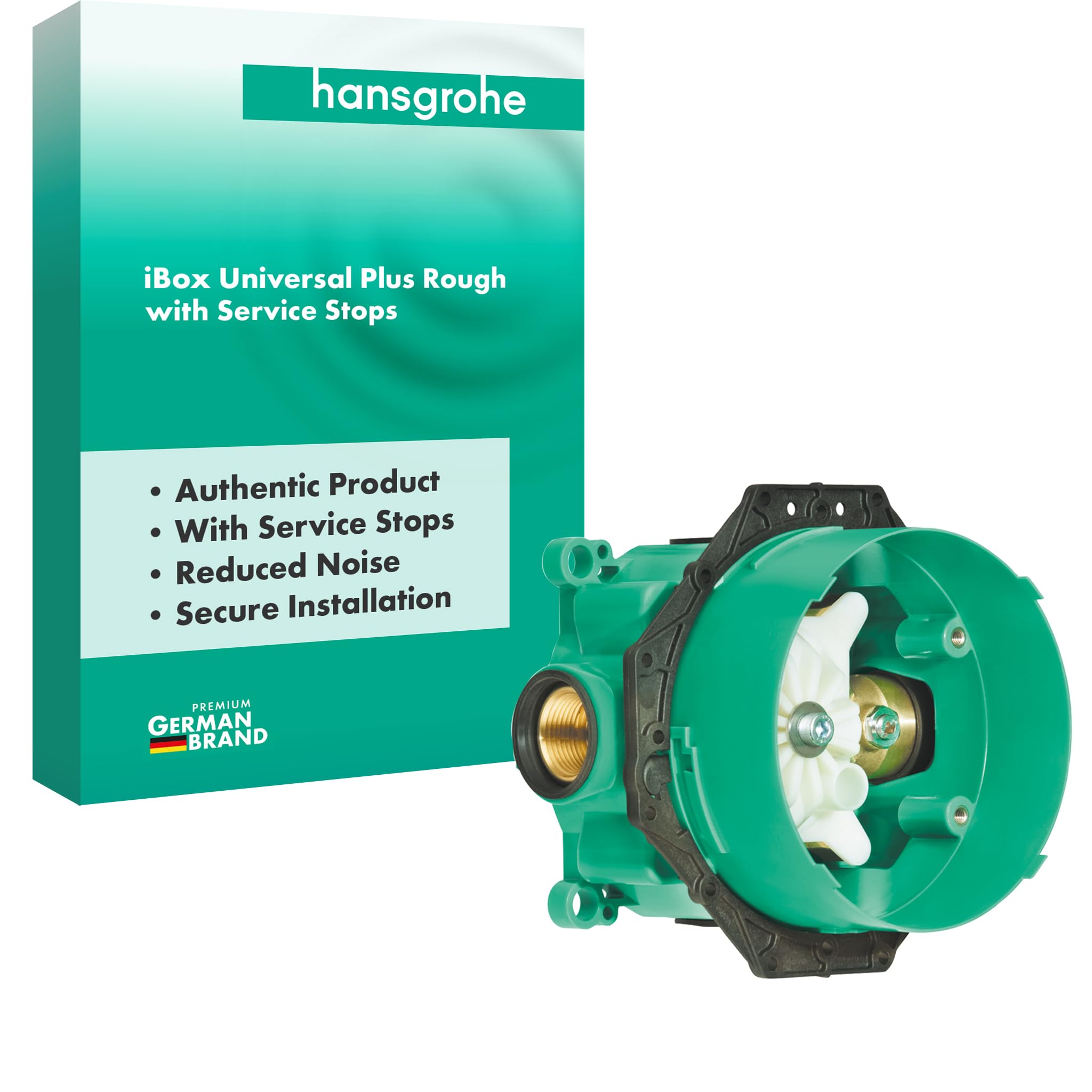 Authentic iBox Univeral Rough-in with Service Stops, Required for Shower Faucets, ¾" Connection hansgrohe iBox Shower Rough-in for Shower Faucet Valve Trim Installation
