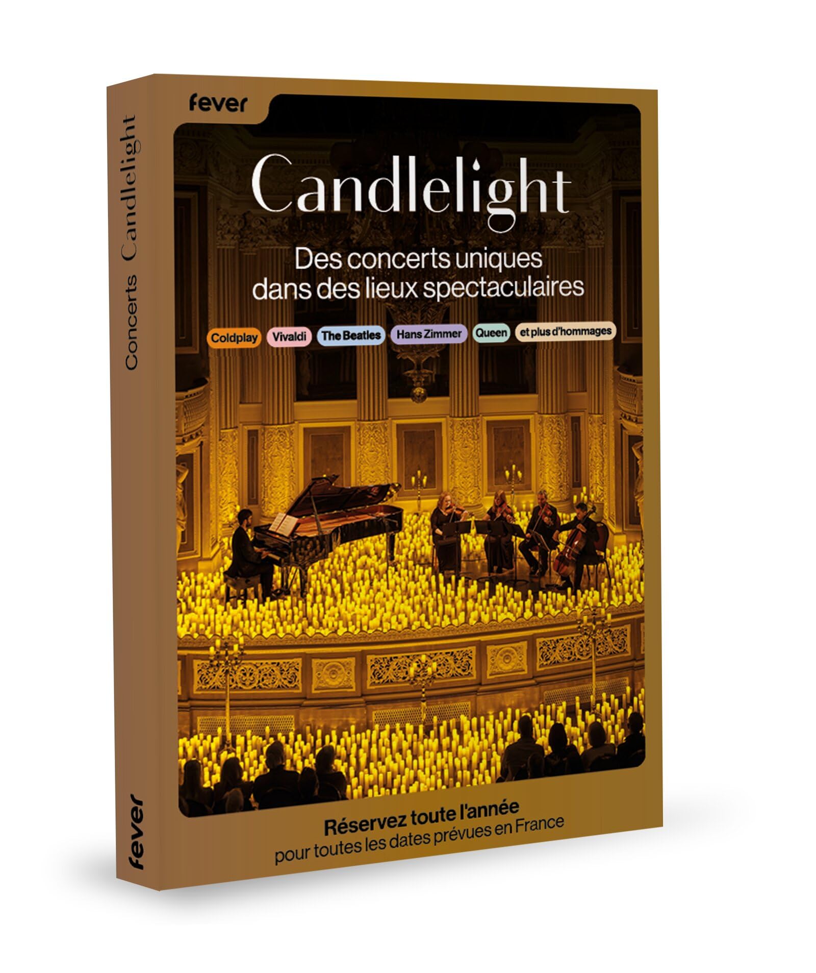 JungleGift Fever Candlelight 60€ - Coffret Cadeau - des Concerts Uniques dans des lieux spectaculaires : Seul ou à Deux - Disponibilité et Réservation 100% en Ligne