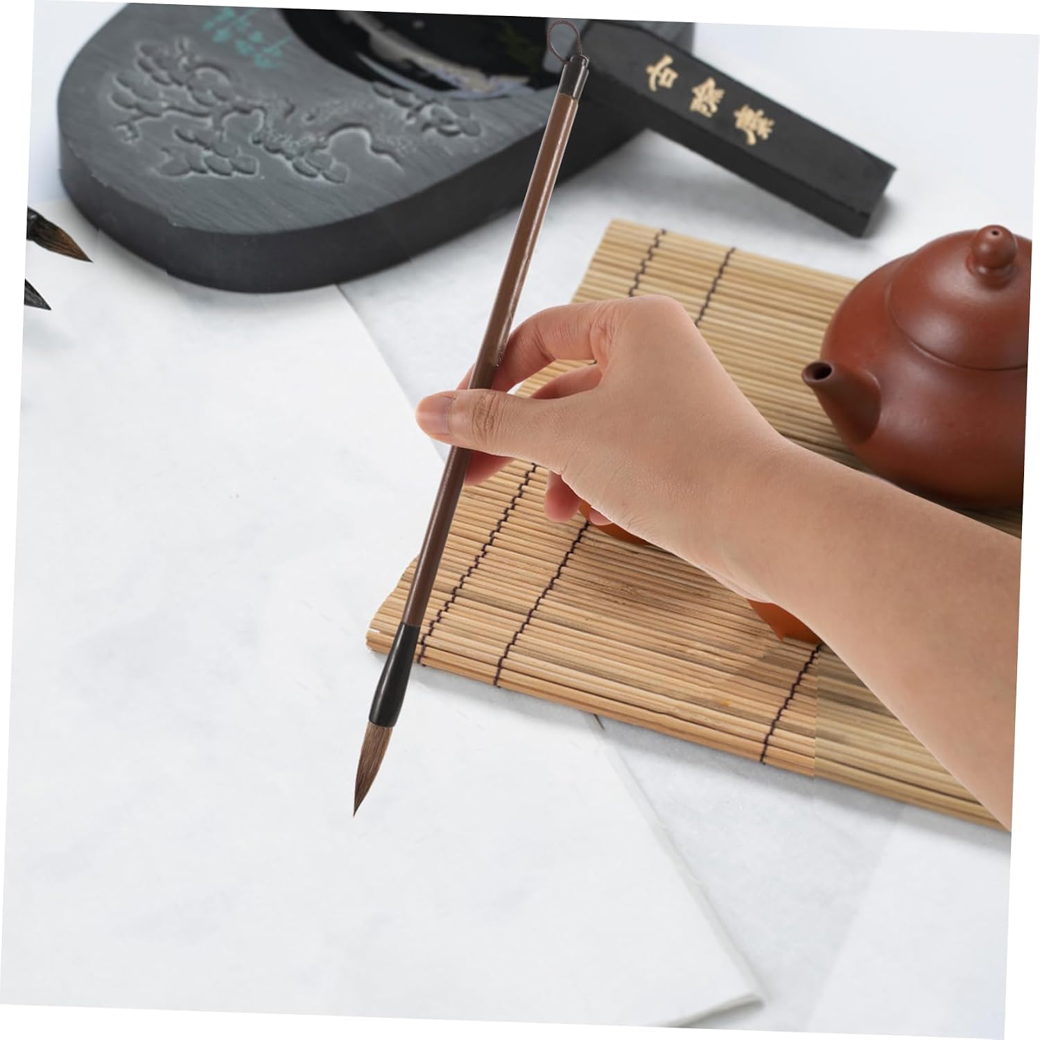 OSALADI 12Pcs Chinese Calligraphy Brush Beginners Essential Tools for Chinese Ink Painting Versatile Sumi Brushes for Writing Painting Elegant Calligraphy Supplies