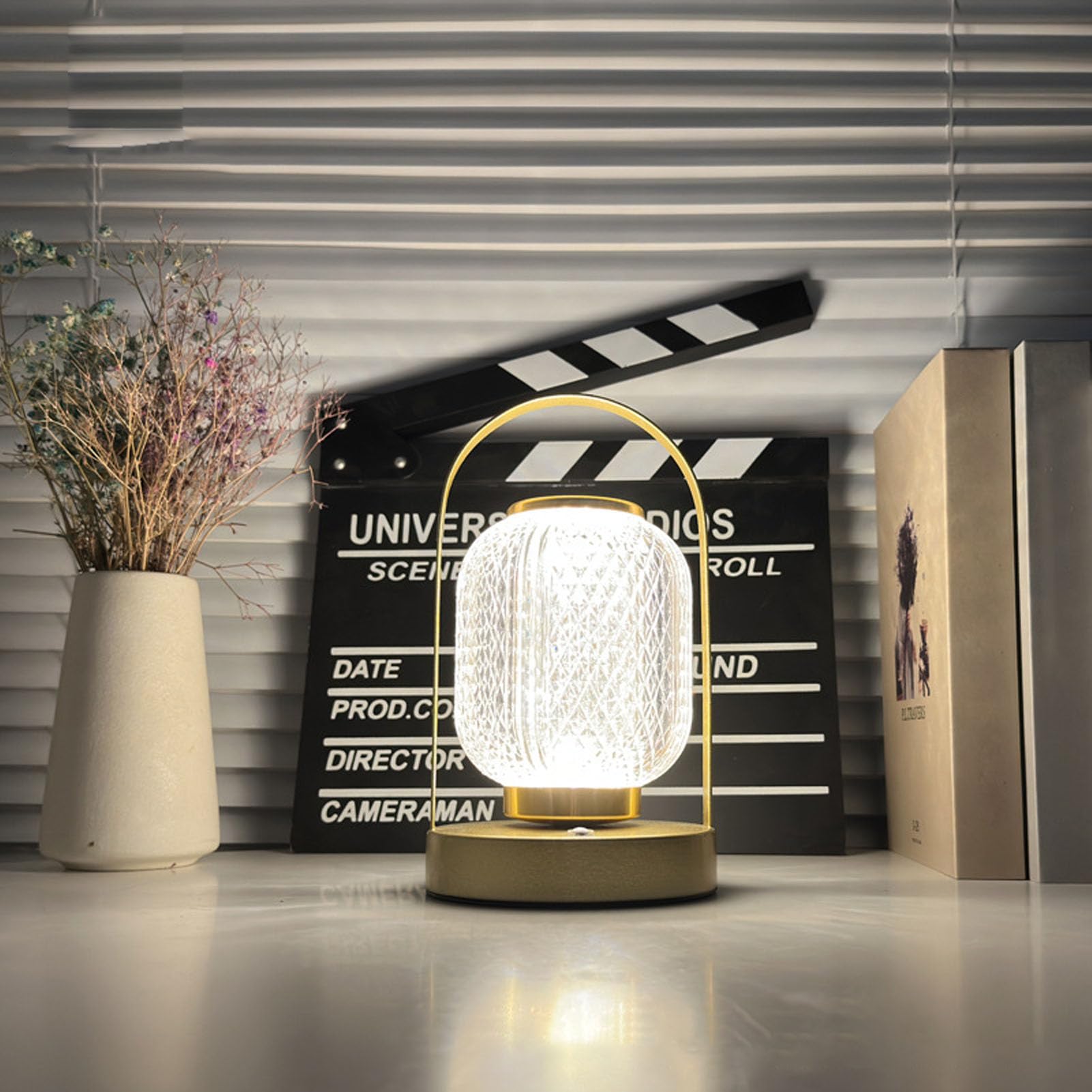 Lámpara De Mesa Para Exterior Con Batería, De Metal, LED, Lámpara