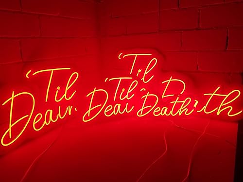 Miniatura 3 de Til Death Neon Sign, Wedding Neon Sign, Custom Neon Sign, Neon Sign, Neon Sign Custom, Wedding Custom Neon Sign, Neon Sign Wedding Til Death