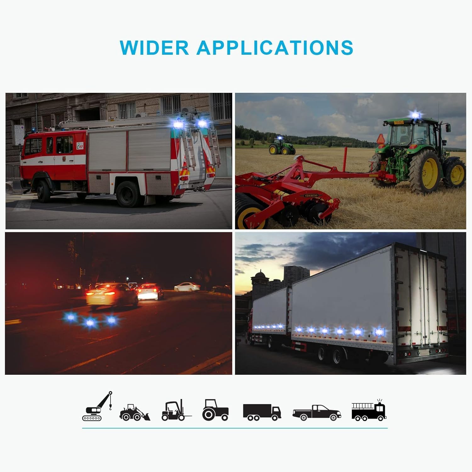 Agrieyes wireless trailer lights and Wireless Magnetic Blue Flashing Light for Trucks, Boat Trailer, Tractor, Automotive