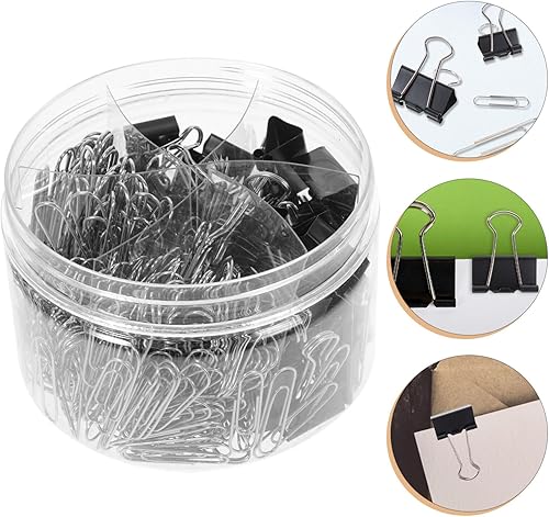 Miniatura 8 de Cabilock Clips 1 caja carpeta de papel de color Abrazaderas de papel de papel pequeño Mini carpeta para suministros de oficina DIY Documento