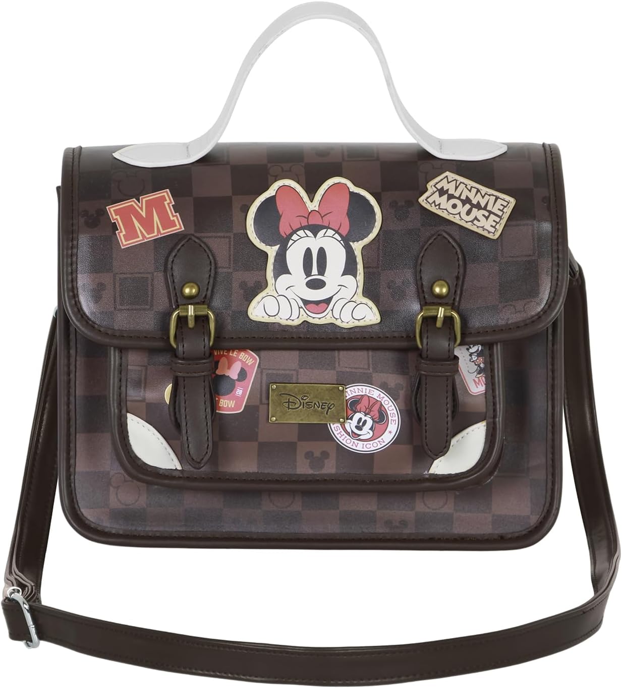 Disney Unisex Satchel Shoulder Bag-Backpack (pack of 1), Brown Minnie Mouse, One Size, Satchel Shoulder Bag-Backpack
