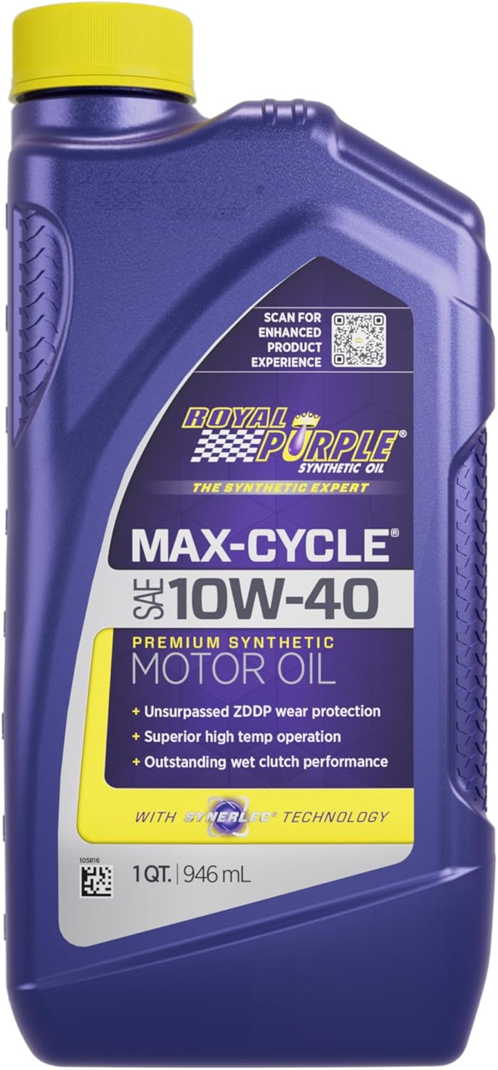 Royal Purple 10W40 Max-Cycle Motorcycle & ATV Motor Oil - (Case 12 Bottles)