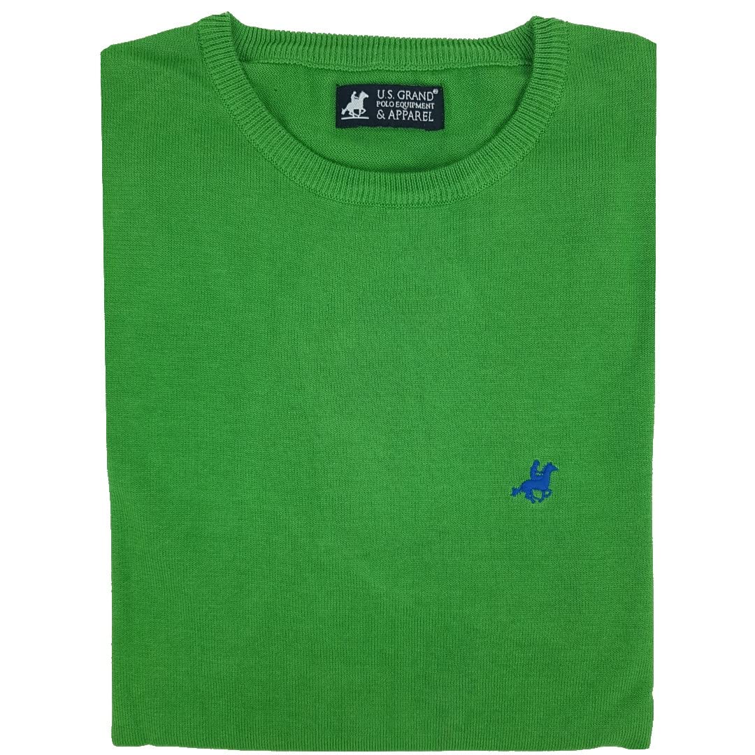 U.S. Grand Polo Equipment & ApparelPlus Size Men's Sweater Shirt Conformed Solid Color Cotton 3X 4XL 5XL 6X