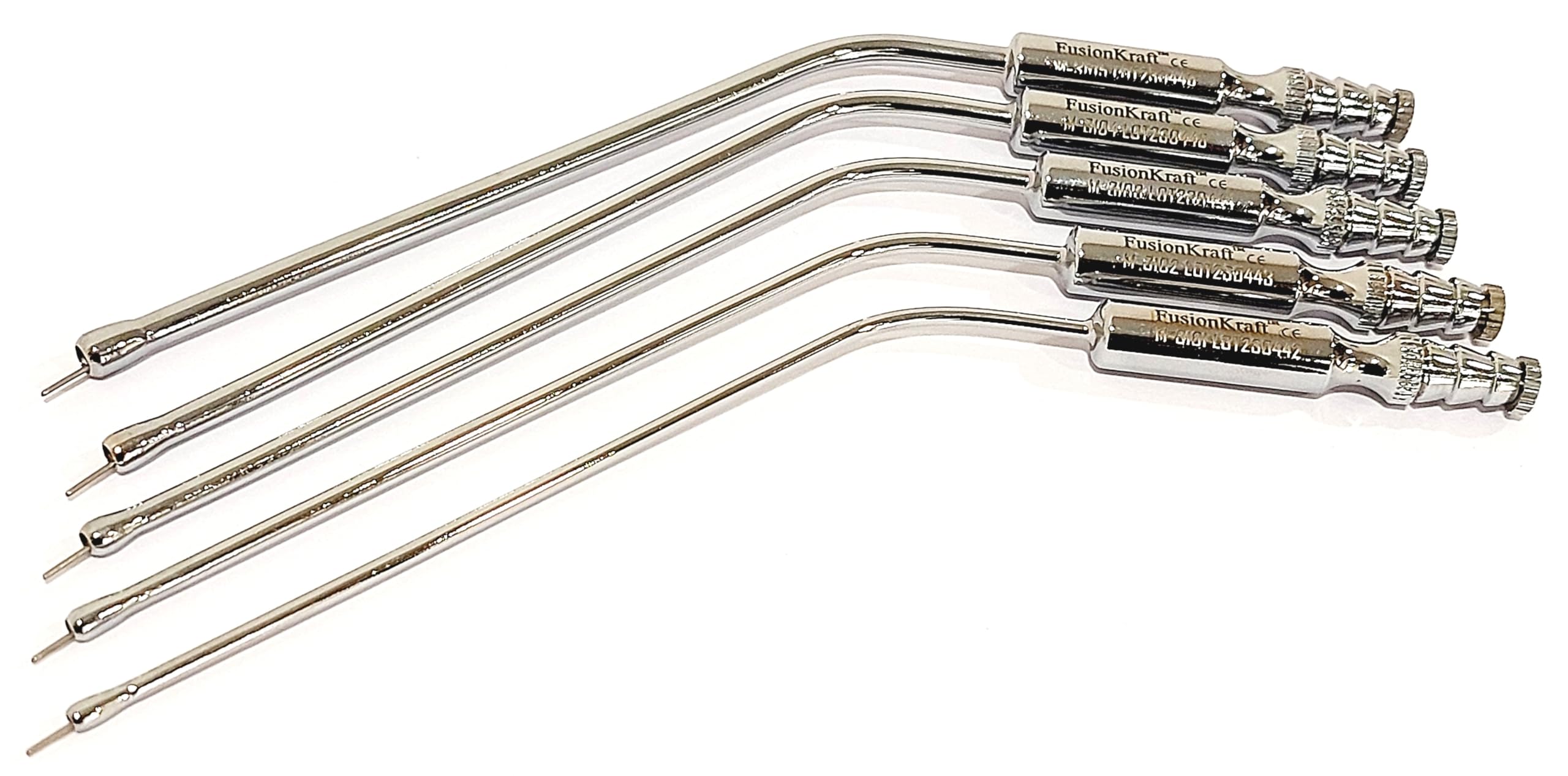 FusionKraft Frazier Suction Tips (Set of 5 - #1 to #5), Angled Tips, Ball-end Tips, With Finger Cut-Off, 8" (For use in Precision Neuro, Vascular, Micro & Spine Surgeries) (B0CMDDJ6Z8) Amazon Price History, Amazon Price Tracker
