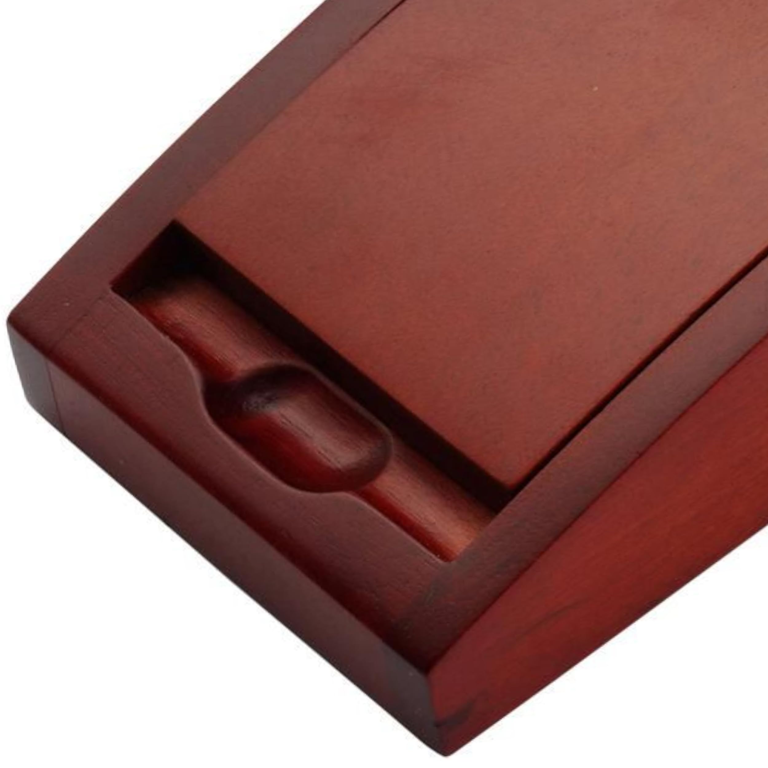 Juego de texto 'Juist' de madera de rosal – Madera de funda, bolígrafo, roller ball