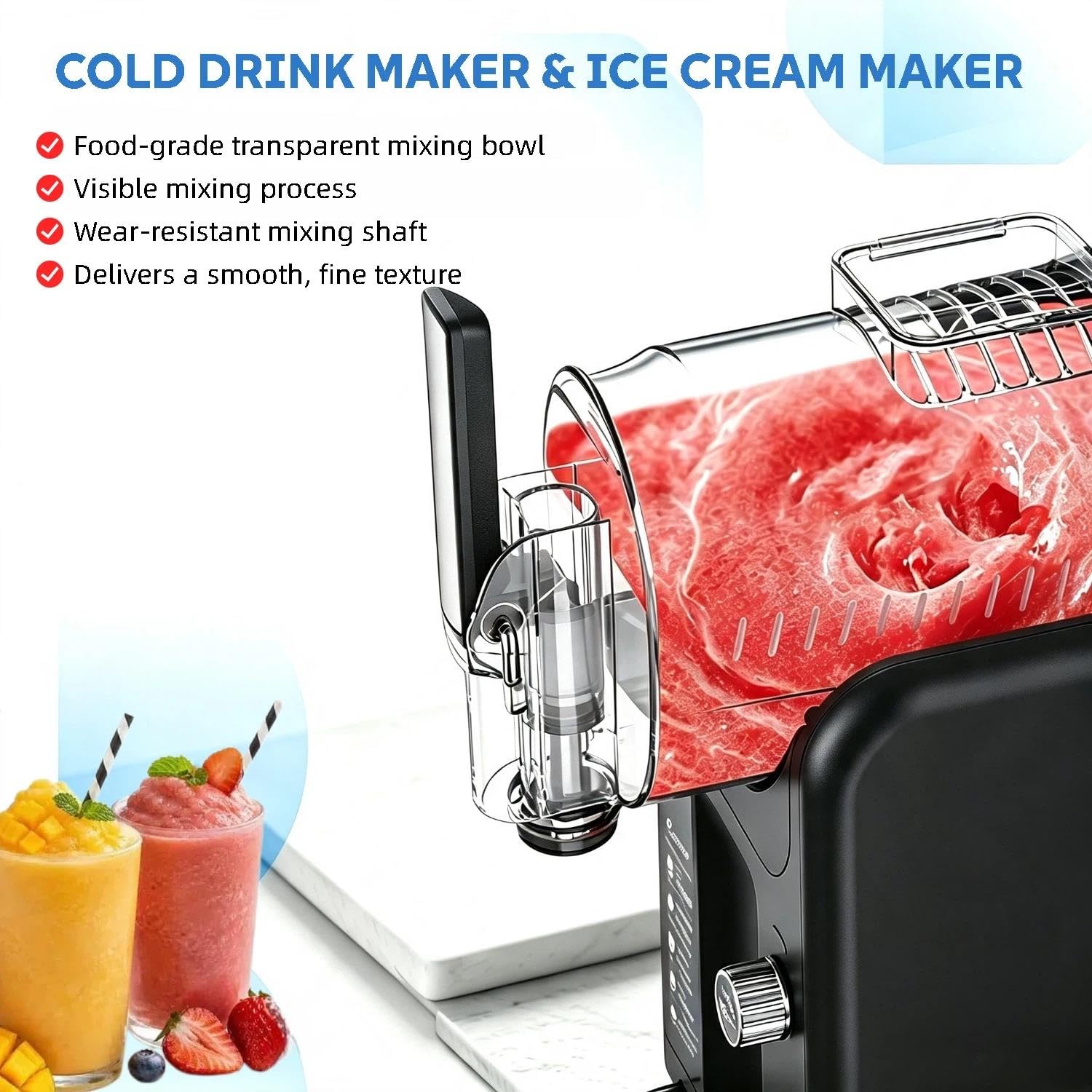 Máquina para granizados de helado suave Máquina para helado suave 5 en 1