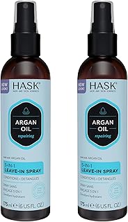 HASK Repairing ARGAN OIL 5-in-1 Leave In Conditioner Spray for all hair types, color safe, gluten free, sulfate free, para...