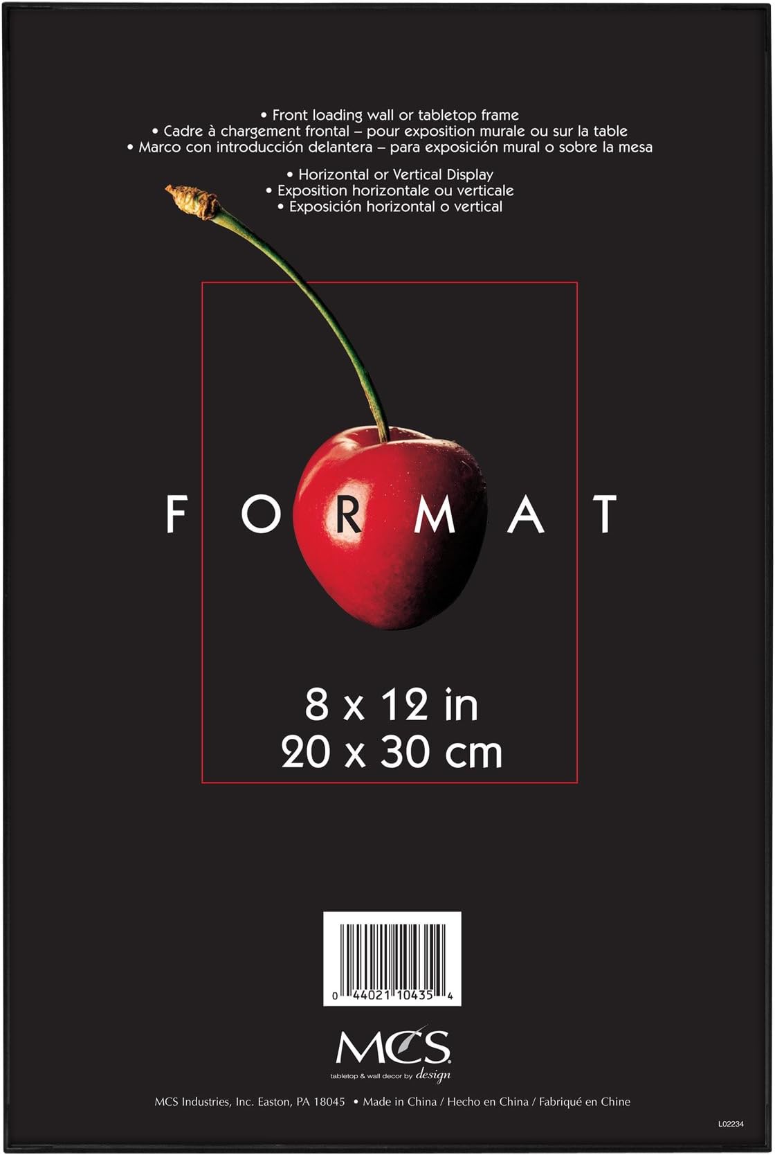 Format Frame, 8 x 12 in, Black