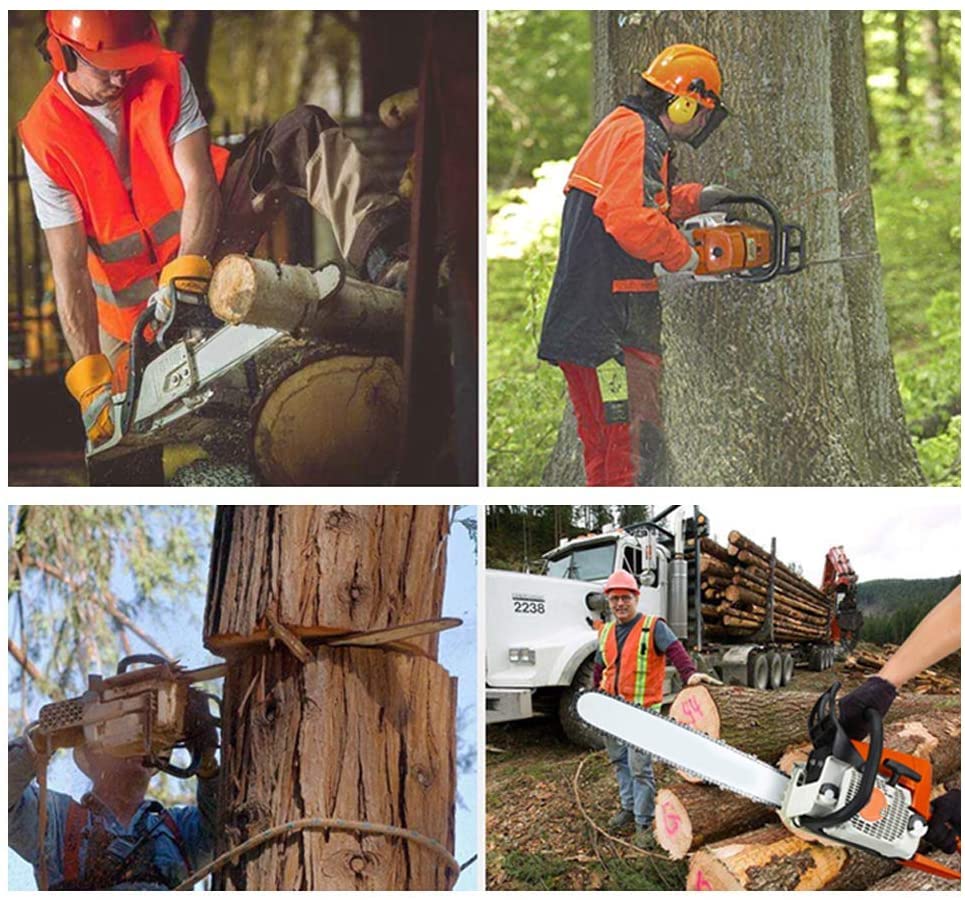 Jeremywell Sägekette 45,7 Cm – 0,82 Cm Teilung, 0,050 Zoll Gauge, Halbmeißel, 72 Treibglieder, Für Husqvarna, Poulan Pro, Jonsered