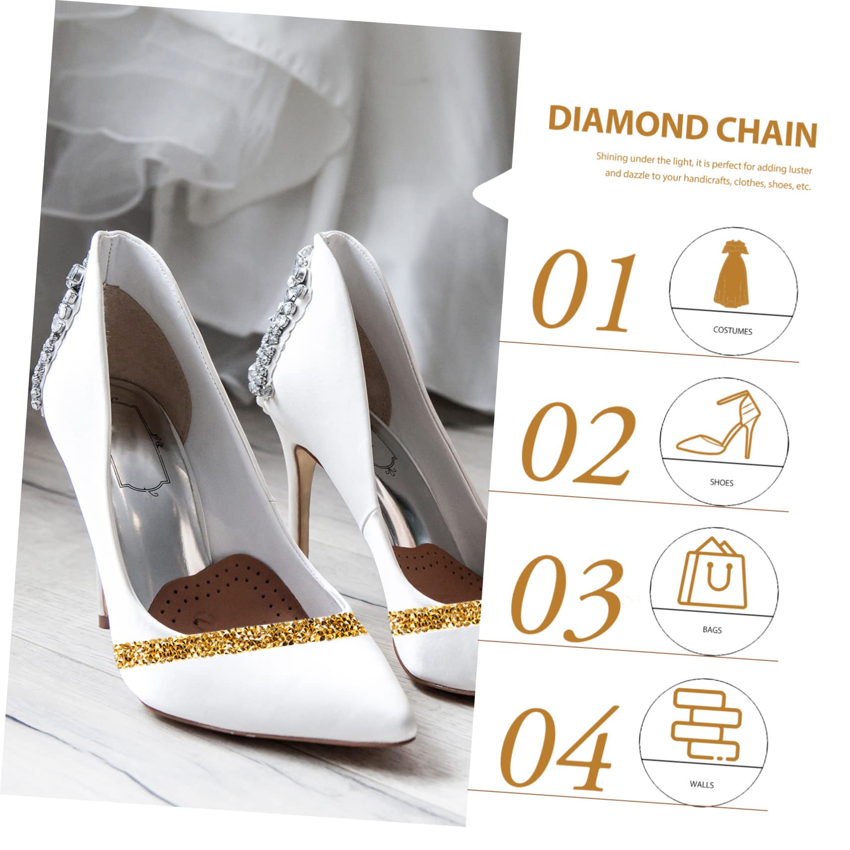 TEHAUX 9stücke Rhinestone Band Teiliges Glitzernde Diamant-ribbons Für Bastelprojekte Hochzeit Partys Selbstklebend Für Dekorationen Und Kreative Designs