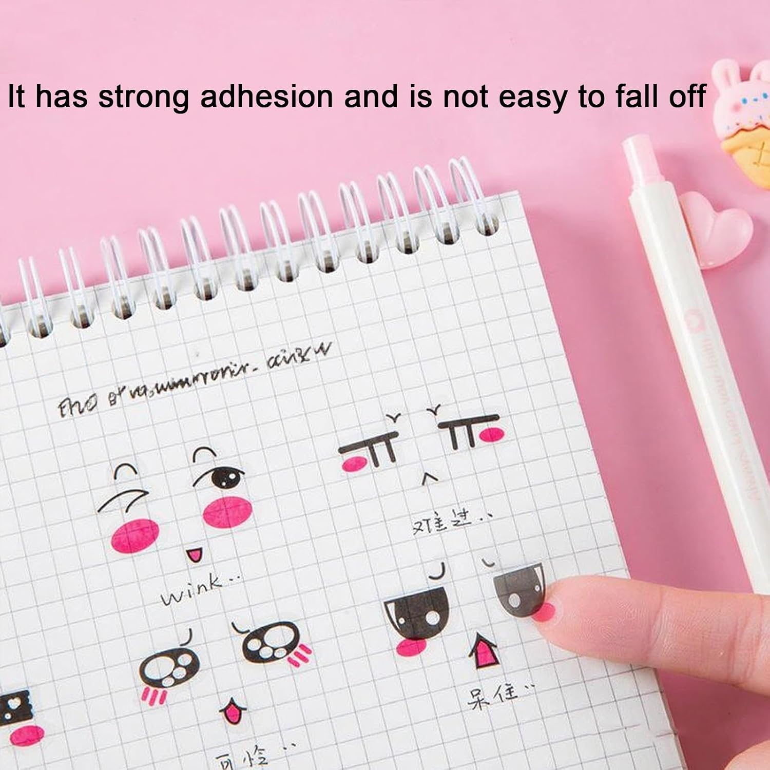 360Pcs Cute Cartoon Face Stickers for for Halloween, Christmas and Valentine's Day Daily Life, Expression Stickers with Colorful Eyes Nose Mouth Creative Stationery Sticker (Smile)