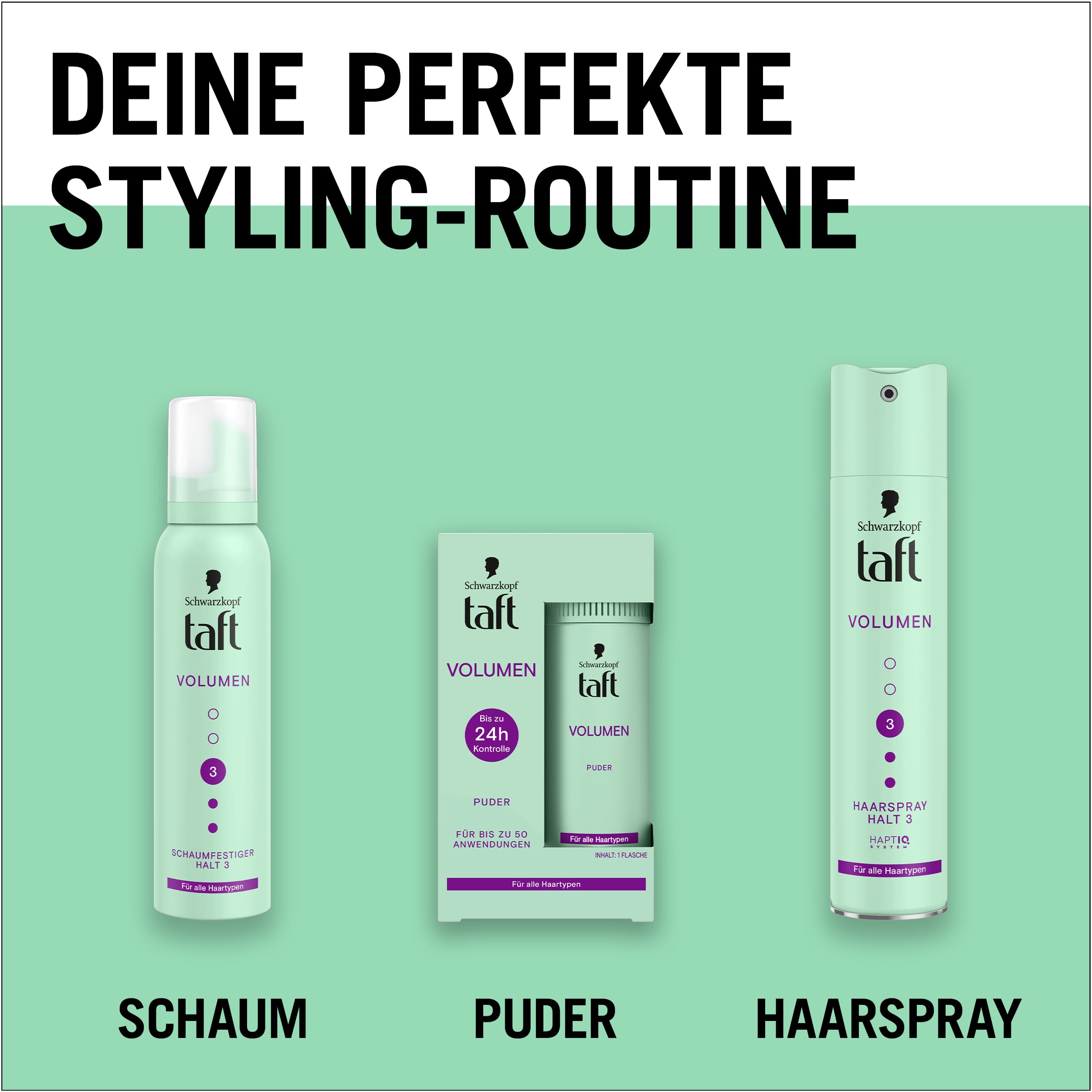 Schwarzkopf Taft puder do stylizacji włosów, objętość (10 g), puder do włosów o pełnych wyglądzie, do 50 zastosowań, wegański puder do stylizacji.