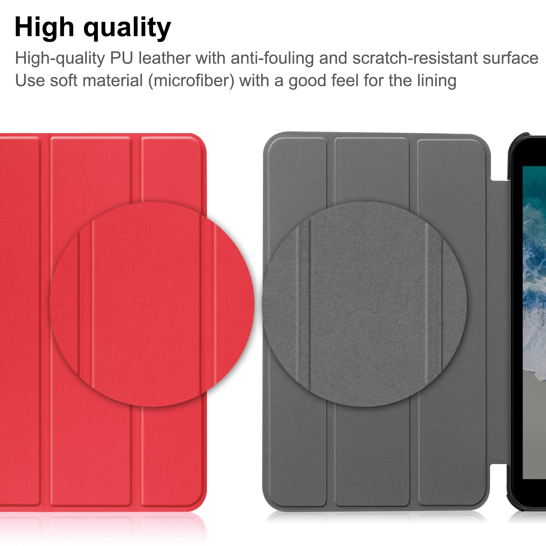 SATURCASE Custodia Per Nokia T10: Fodere In Pelle PU Flip Folio Con Supporto, Sottile E Leggera, Protezione Antiurto (KN-3).