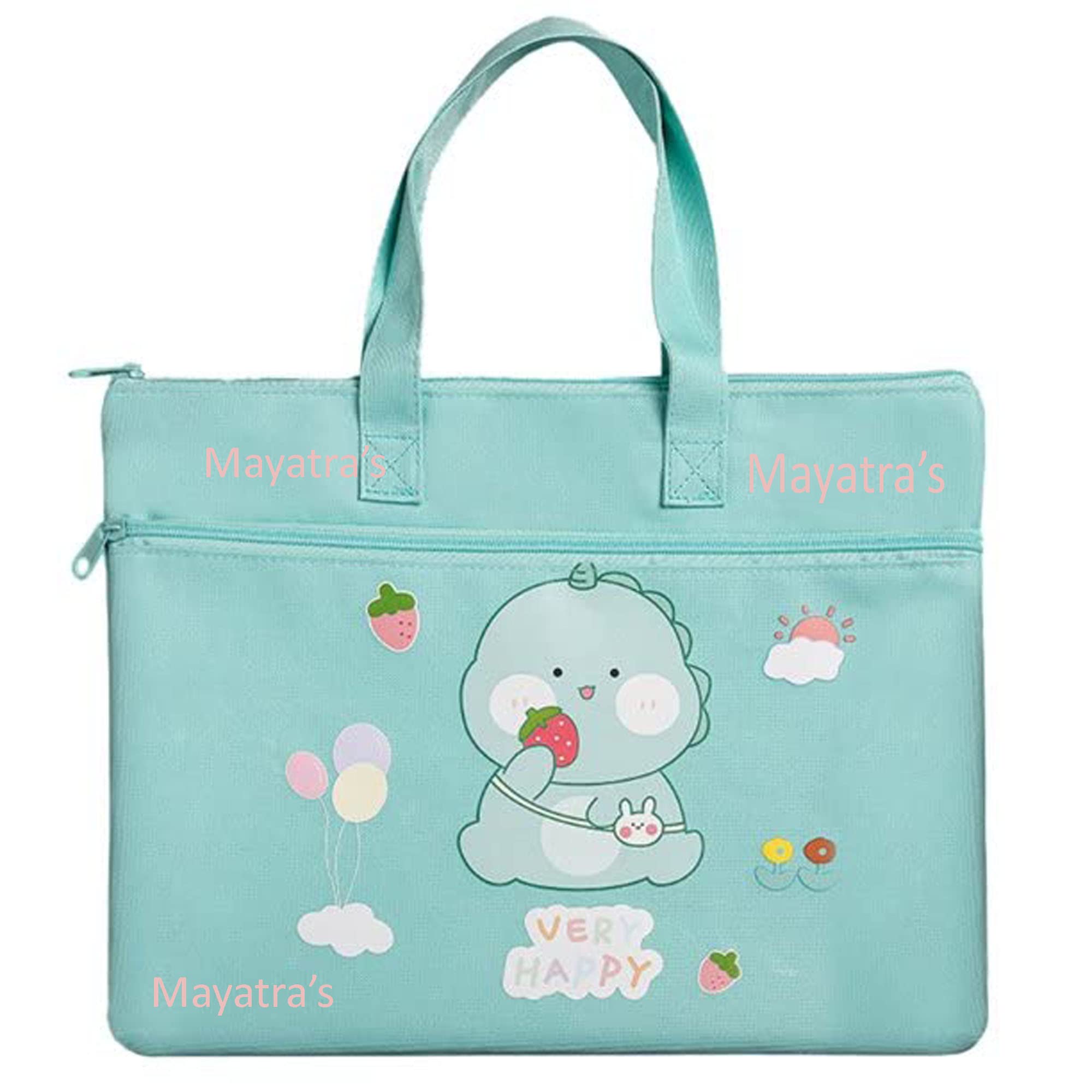 Mayatra's Large Solder bags Tote Bag for Women with Zip, Stylish Cotton Handbags, Daily use Canvas Tote Bags for women (Sky)