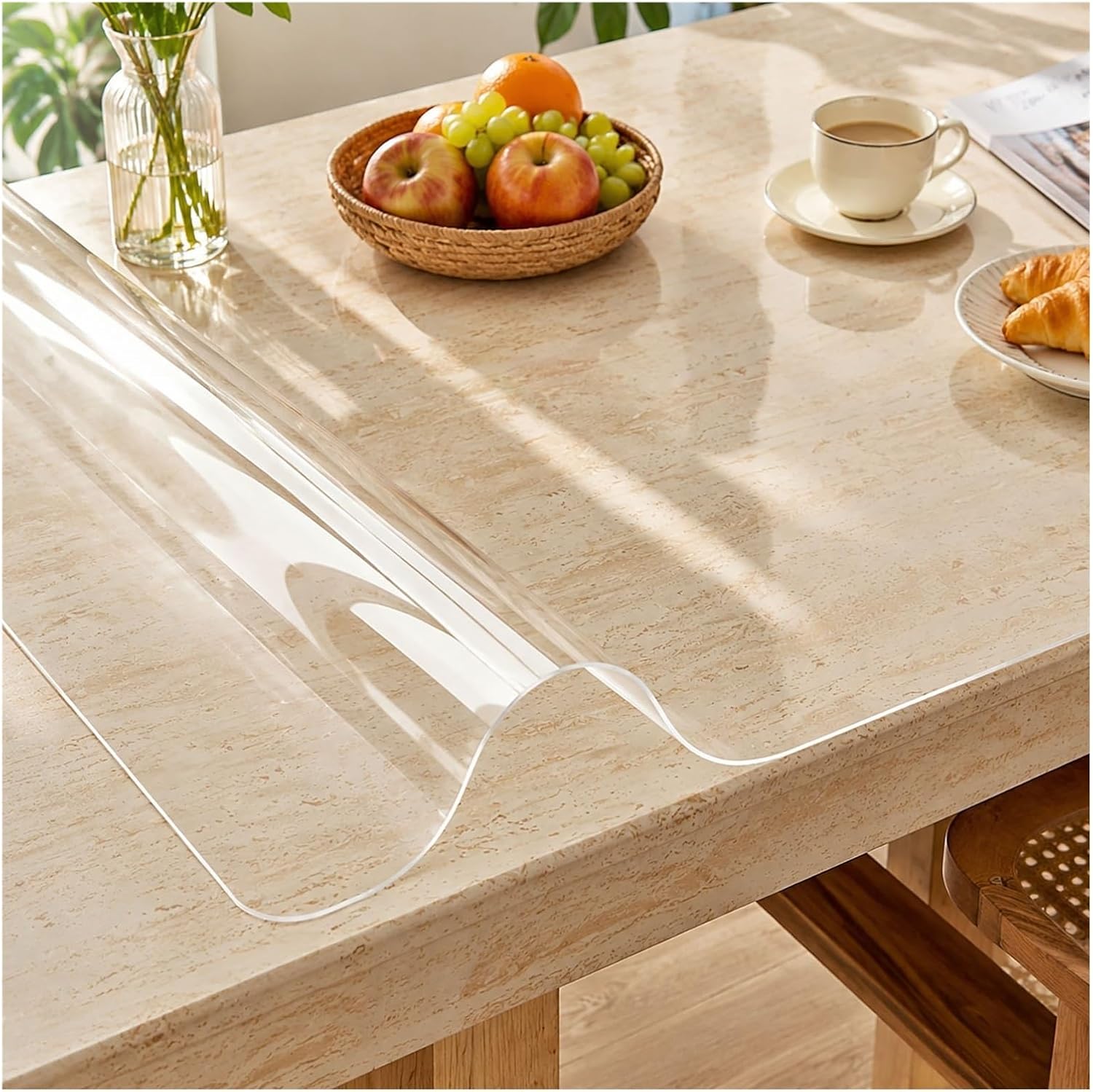 Heat Resistant TPU Dining Table Protector Mat - 18x36, 20x36, 24x36, 24x48 - Oil Proof Kitchen Counter Cover for Cooking, Home, Coffee, Office Desk - Durable and Easy to Clean