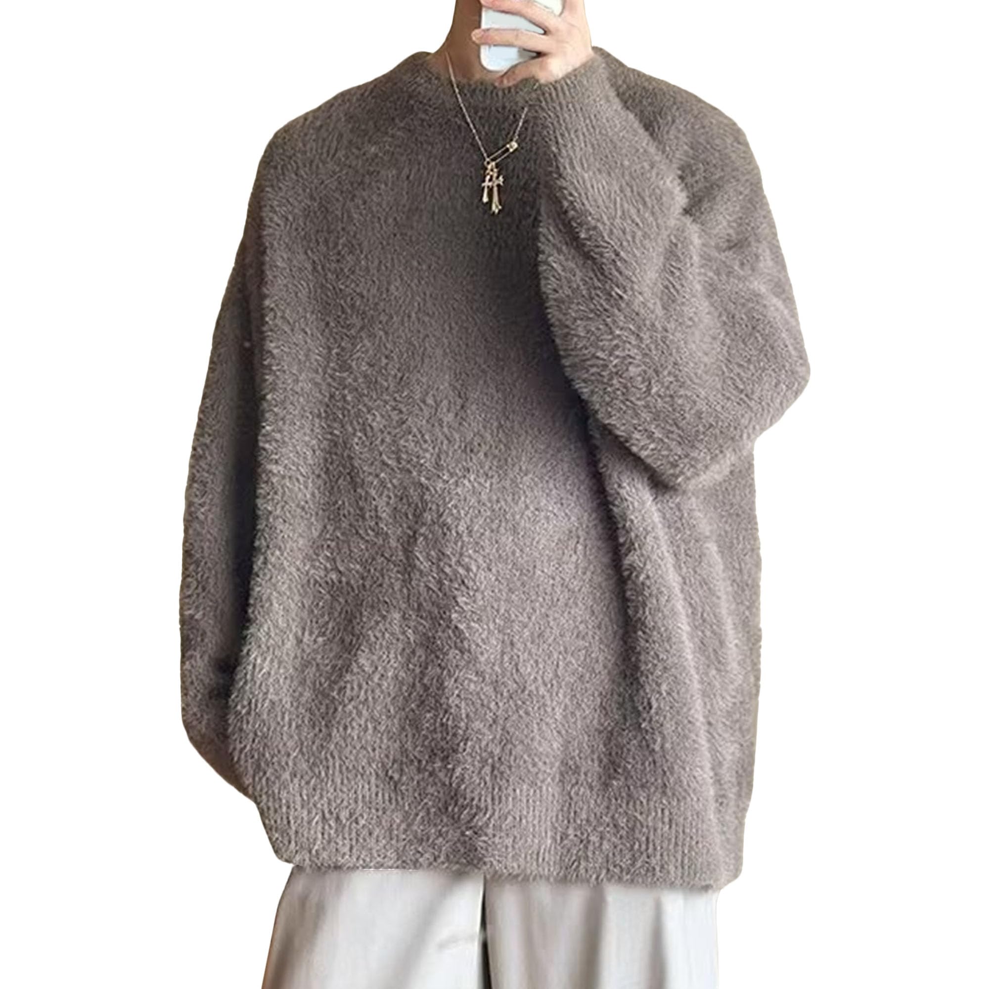 Pull décontracté homme en mohair idéal pour les week-ends d'hiver