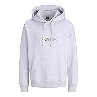 JACK & JONES Jorbleecker Minimal Sweat Hood, Bianco