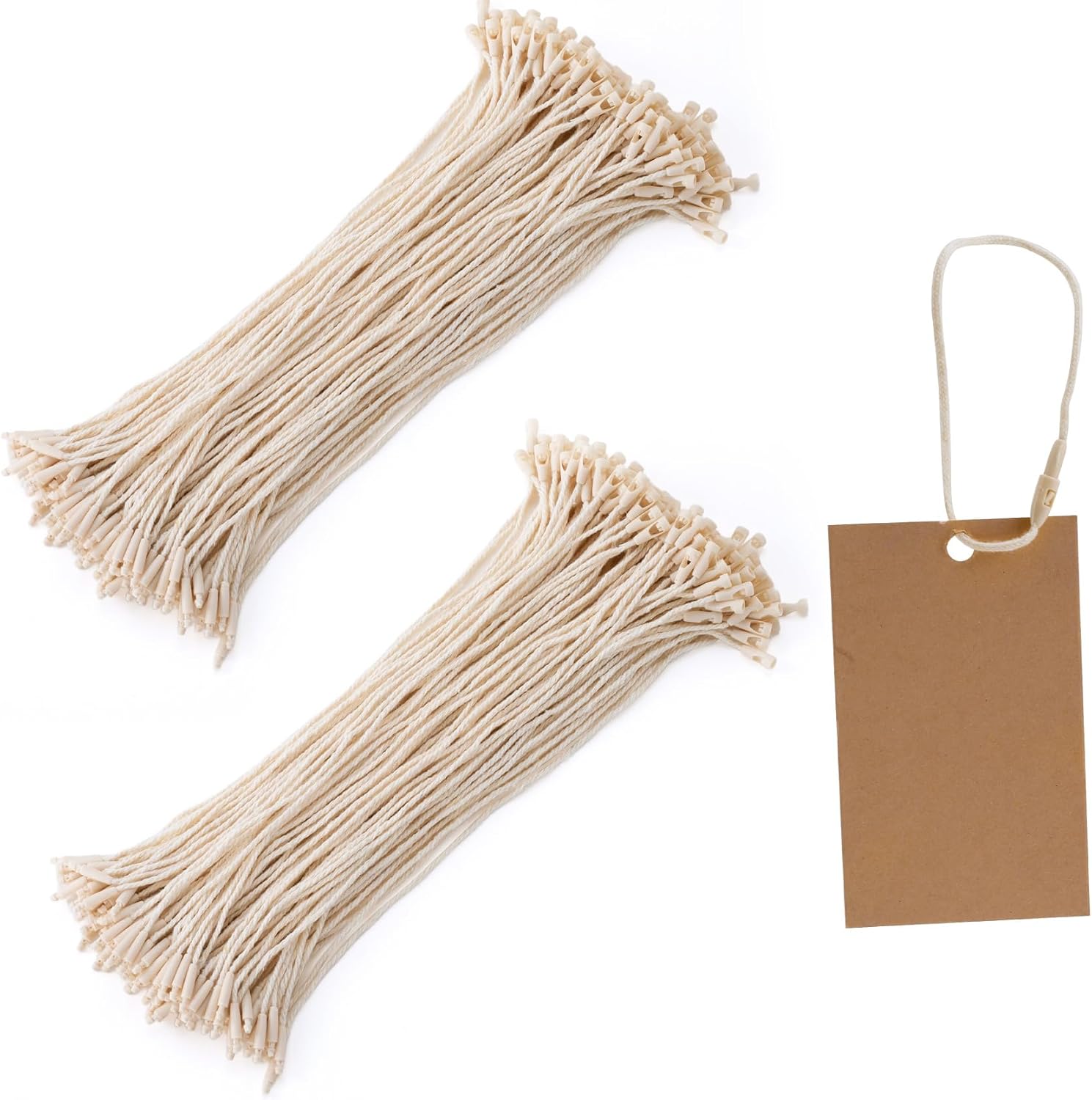 200 Pcs 8.3 Inch Beige Hang Tag String, String for Tags, Price Tags with String, String Tags for Clothing, Price Tags, Shoes, Tags, Luggage Labels, DIY Accessories