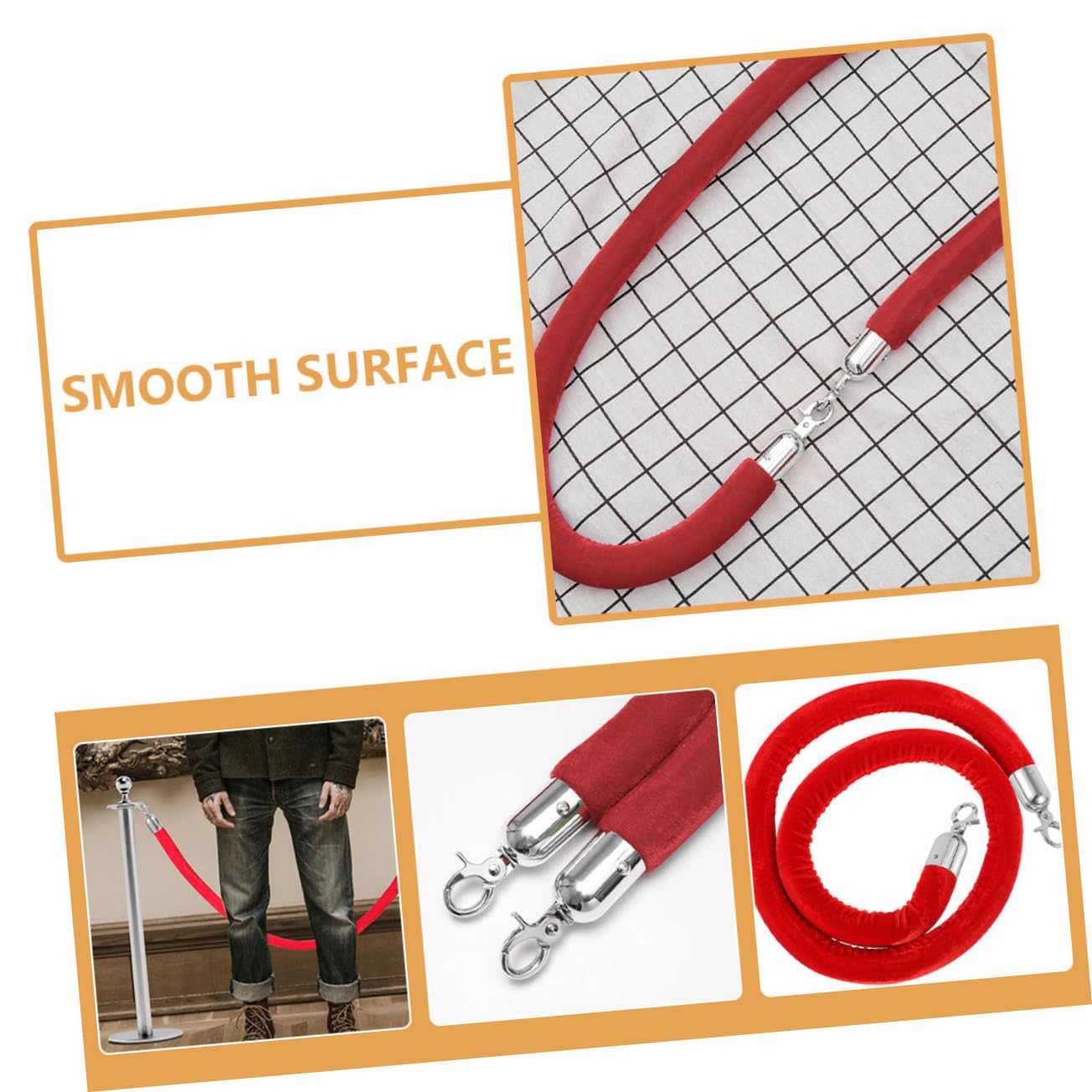 Uonlytech 30pcs Alloy Rope End Caps Self-Closing Clasp for and Event Barriers Cord Stoppers for Guardrail Ropes