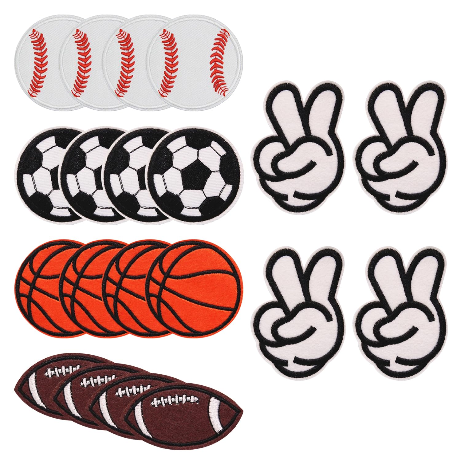 10 Patches Football à Repasser - Écussons Brodés Pour Vêtements Enfants - Réparation Et Déco - 3cm Et 5cm