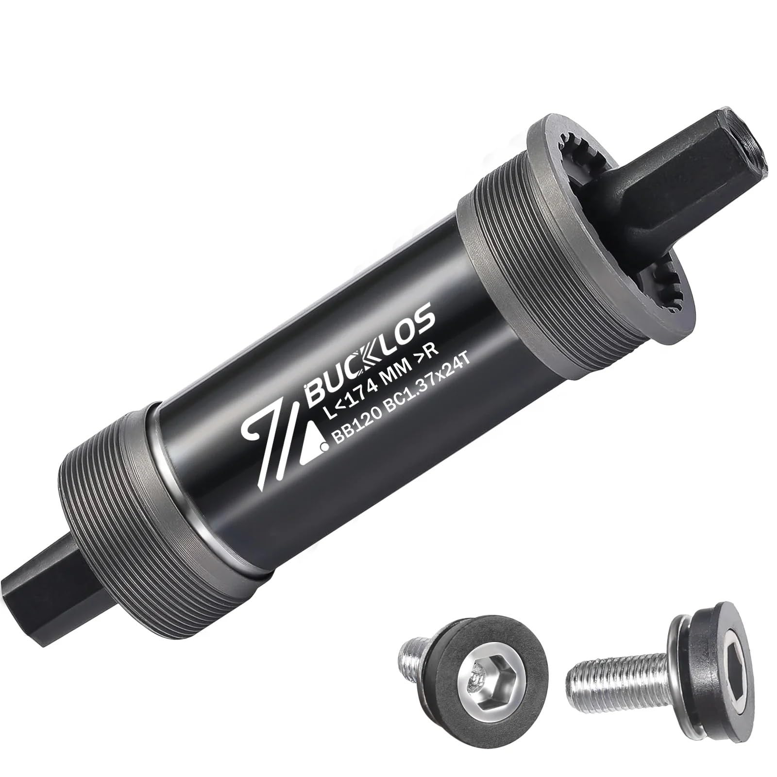 JIASHUNHE Bottom Bracket Square Taper Bicycle Bottom Bracket Smooth Sealed Bearing Mtb Crank Axis For Road Mountain Folding Fat E-bike Bike(BB120-174MM)