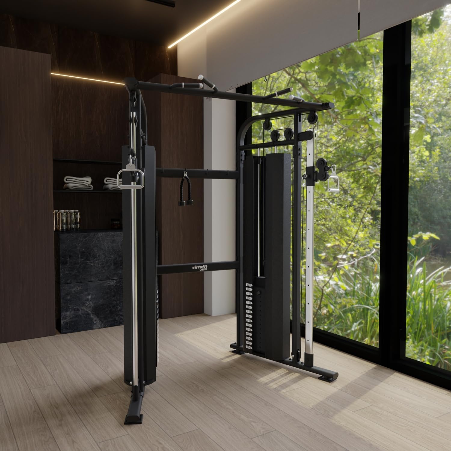 VirtuFit CC100 Kabelzug-Crossover – zweifach verstellbare Seilrolle – Funktionstrainer