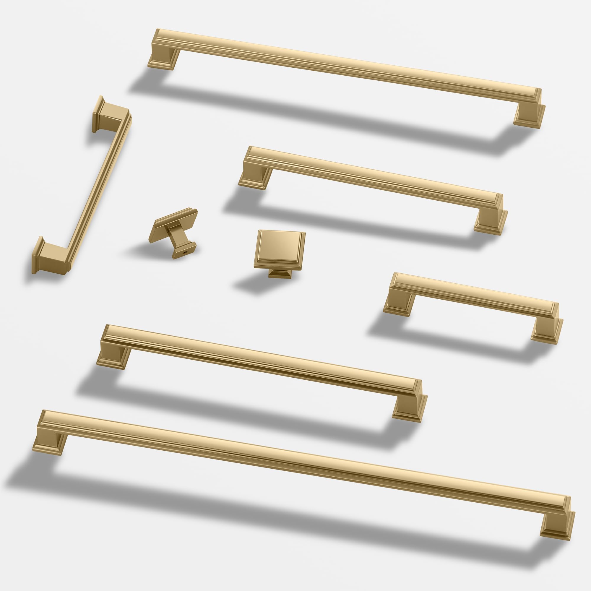 Paquete de 10 tiradores modernos para alacenas de cocina con orificio central de 6.3 pulgadas (160 mm), tiradores modernos para gabinetes de cocina, tiradores de cajones atemporales para armarios de