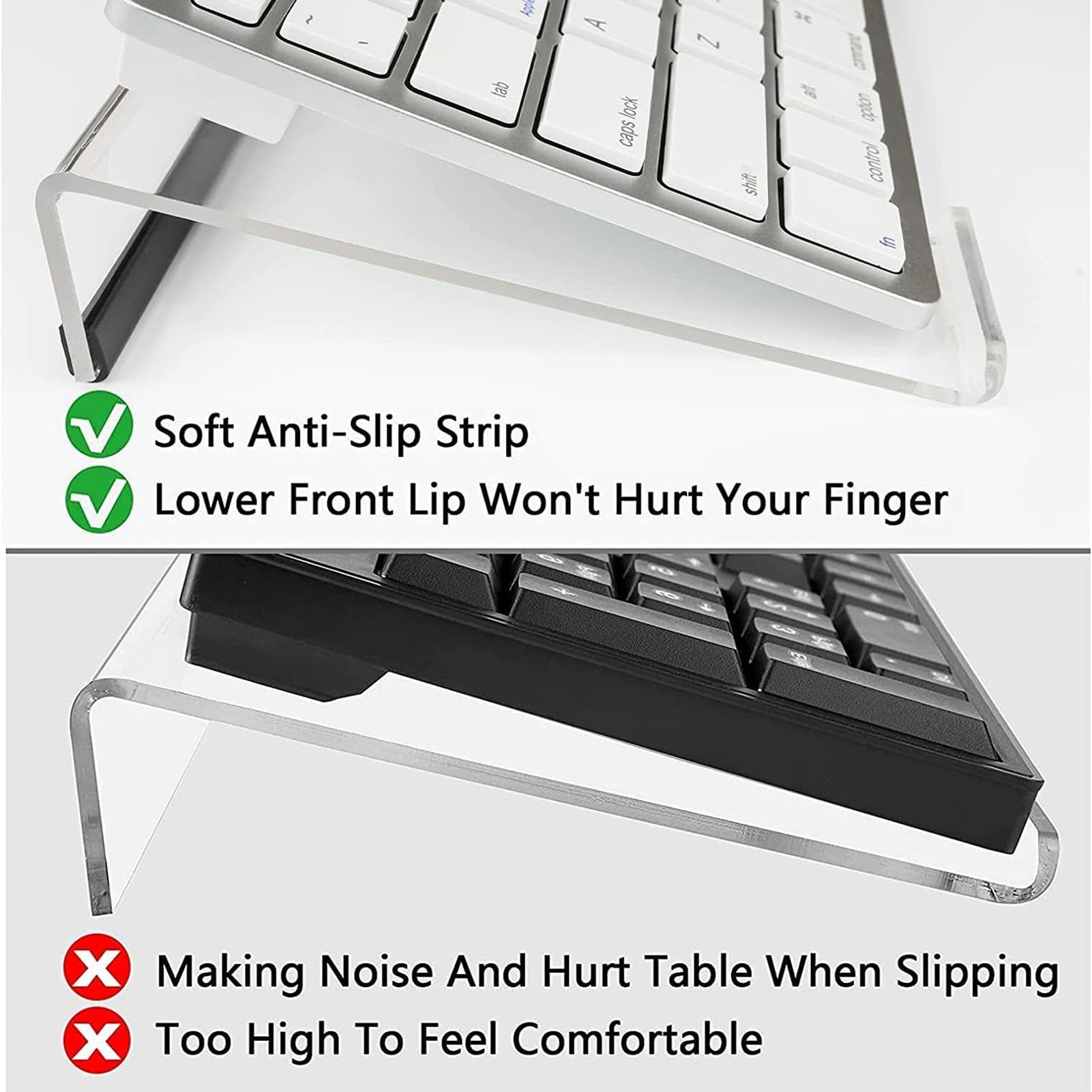 Negative Keyboard Stand Pc Keyboard Stand Acrylic Keyboard Holder, Tilted Keyboard Stand ...
