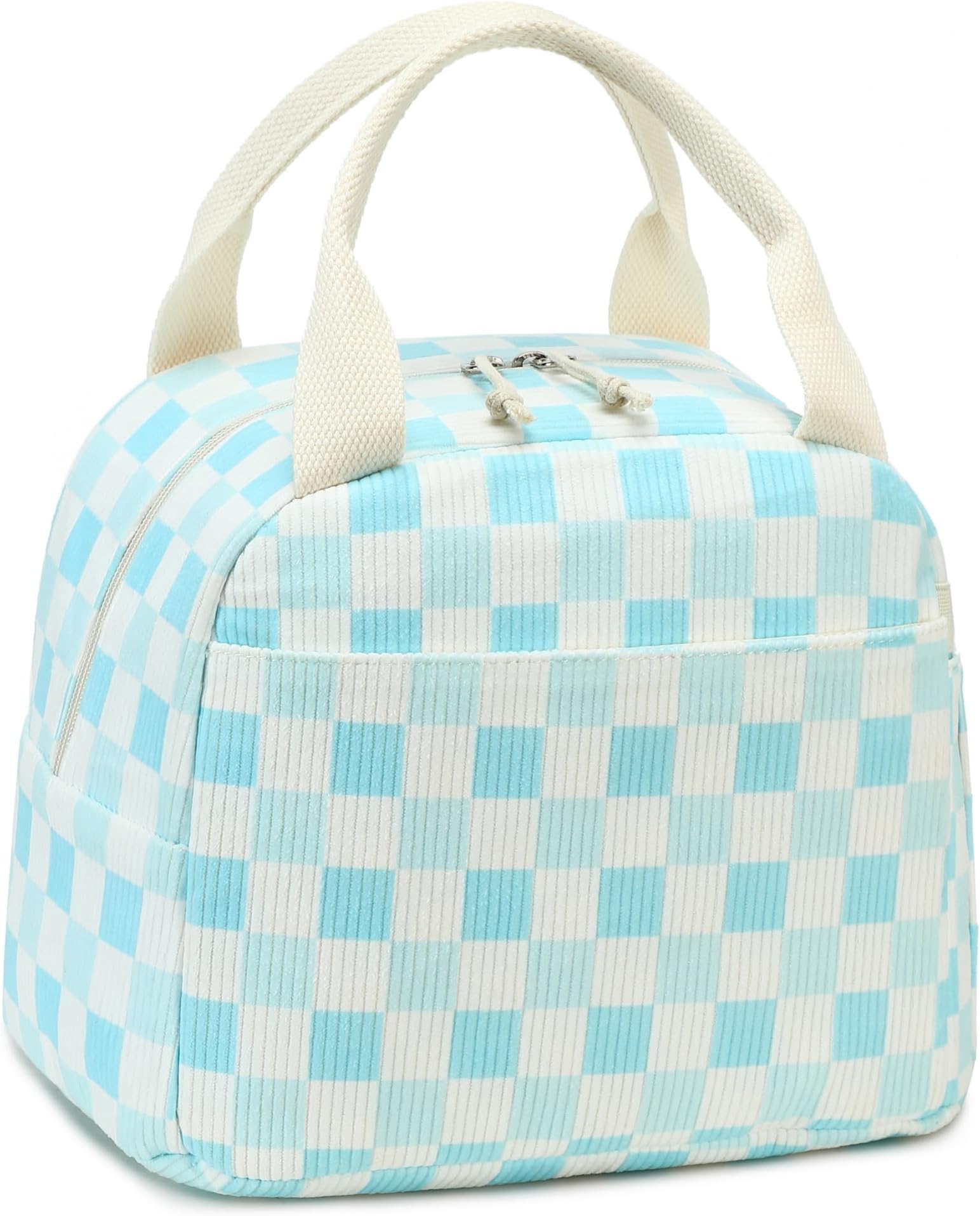 LEDAOU Lunch Box for Women Insulated Lunch Bag Corduroy Lunch Tote Bags Leakproof Cooler Lunch Case for Travel Work Picnic