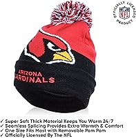 Vista 179 de Ultra Game Gorro de invierno de punto súper suave oficial de la NFL con guantes extra cálidos para pantalla táctil