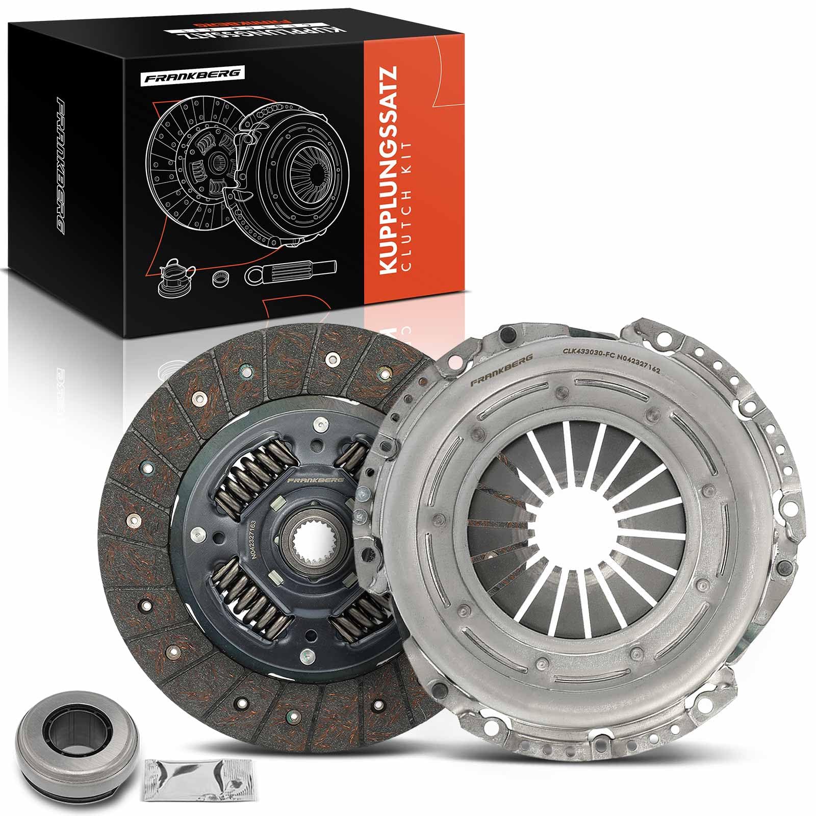 Frankberg Kit de embrague con cojinete de desembrague y grasa sintética | Compatible con: Caja de puente, Ducato Van 250, Autobús Jumper, Plataforma/chasis Boxer, Plataforma/chasis Jumper, Ducato