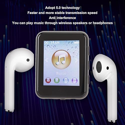 Miniatura 3 de Reproductor de MP3 de pantalla táctil completa de 1.8 pulgadas, reproductor de música Bluetooth 5.0 con ROM de cuerpo de 8 GB, expansión de tarjeta
