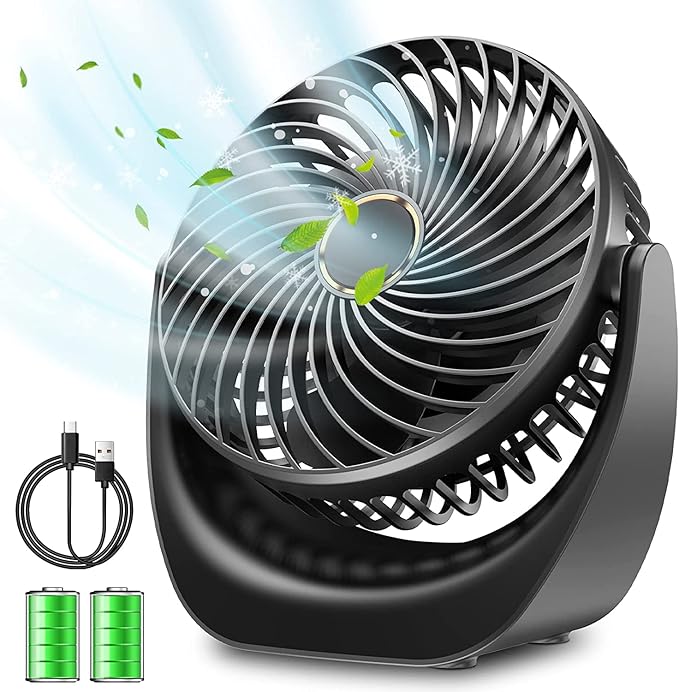 Desk Fan,Mini Desk Fan,USB Desk Fan Silent Powerful,rechargeable desk