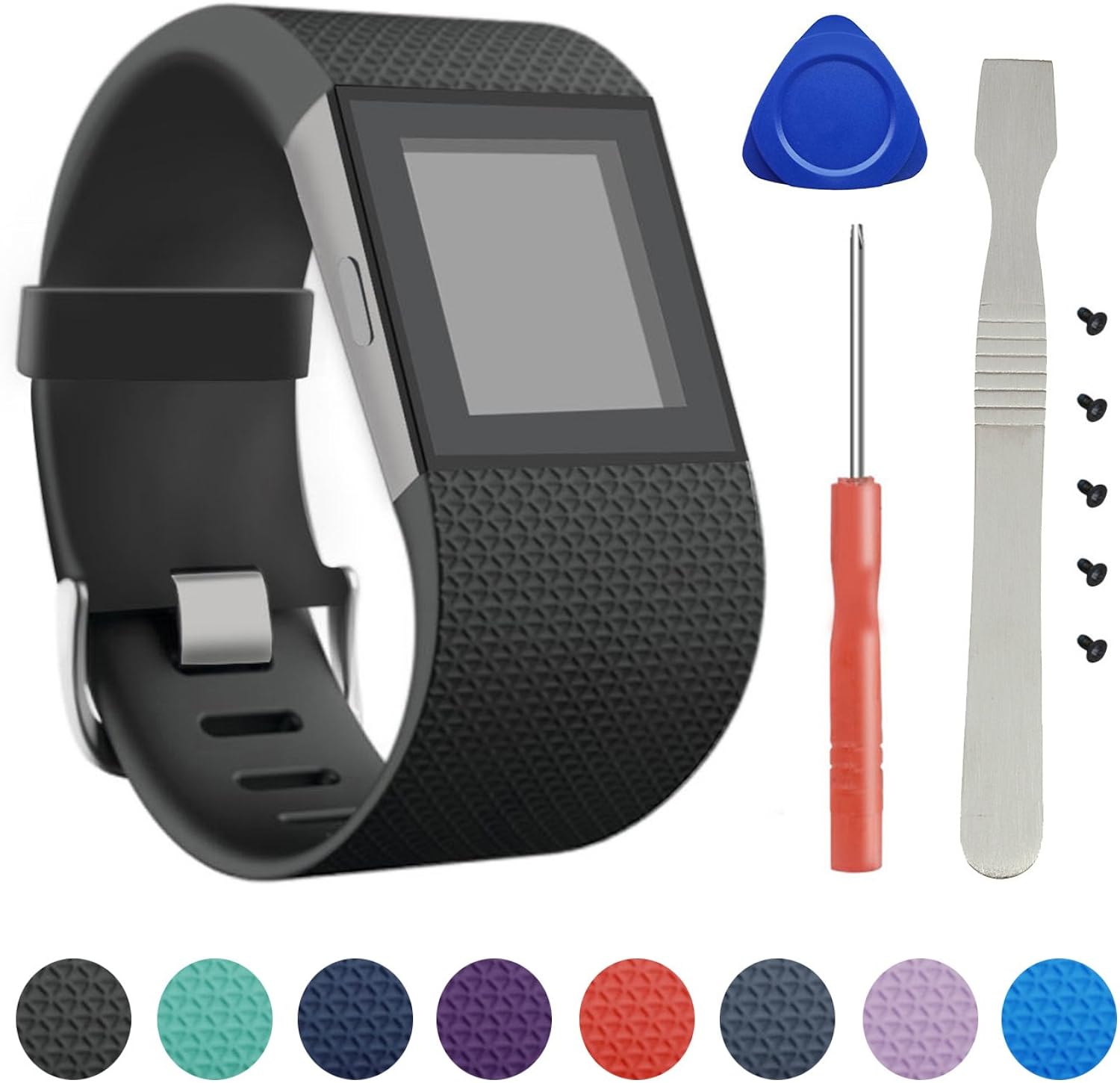 BeneStellar for Fitbit Surge Band, Newest TPU Bracelet Strap Small Large Replacement Band for Fitbit Surge Watch Fitness Tracker WatchBand Wristband Accessories