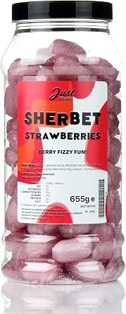 Just Treats Sherbet Strawberries Gift Jar