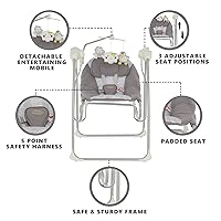 Vista 3 de Dream On Me Sway - Balancín y balancín 2 en 1, color gris