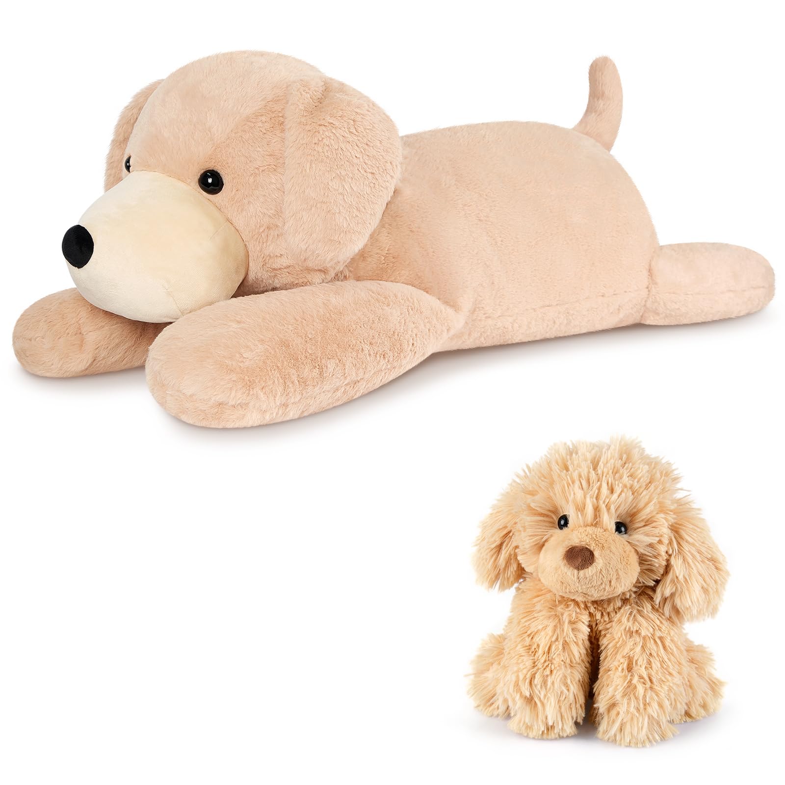 Warmable Golden Retriever Plush Toy Microwavable Stuffed Animal Heating Pads for Period Stress Relief Lavender Dog Stuffed Animal