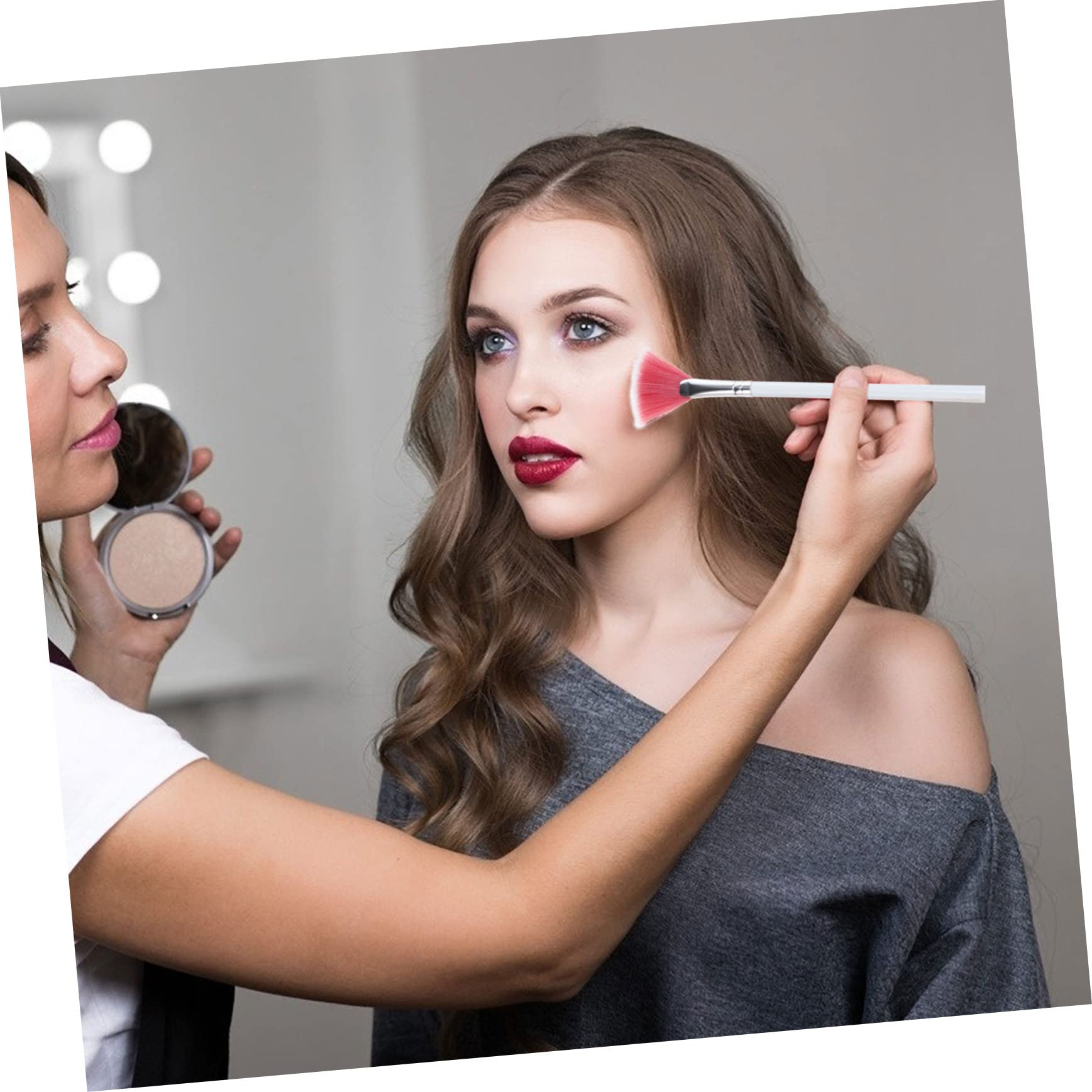 FRCOLOR 12pezzi Pennelli Per Trucco Pennello Per Contouring Illuminante e Polvere Accessori Cosmetici Per Teenager e Occasioni Festive