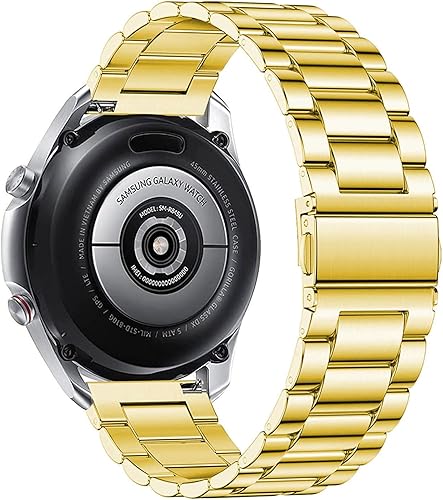 Miniatura 2 de Correas compatibles con Samsung Galaxy Watch de 1.81 pulgadas Galaxy 3 de 1.772 pulgadas, correa de repuesto de metal de acero inoxidable para