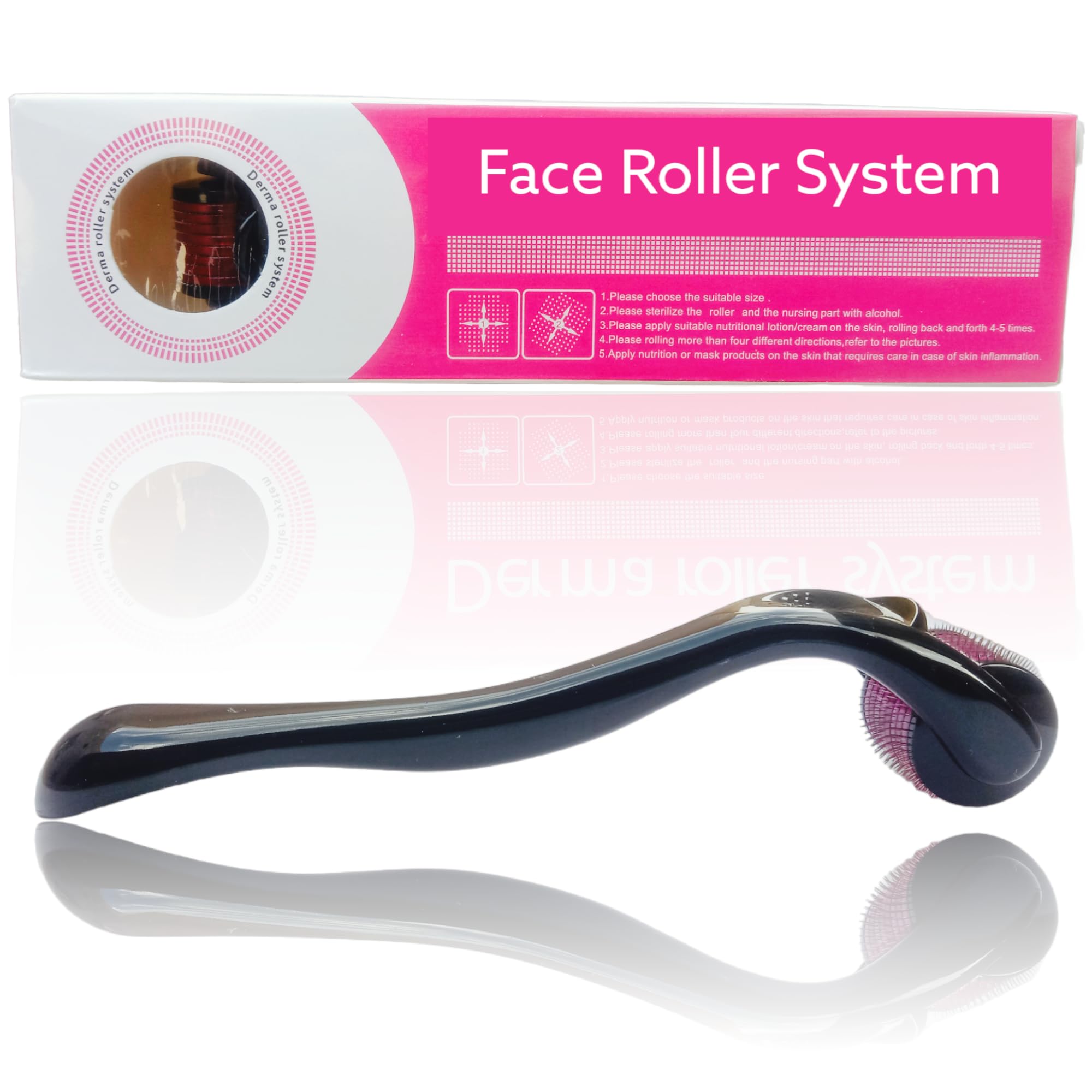 Derma Roller 1.5 mm With 540 Titanium Needles | Suitable for Anti-aging | Open Pores | Acne Scars | Hair & Beard Growth | Skin Care Men and Women