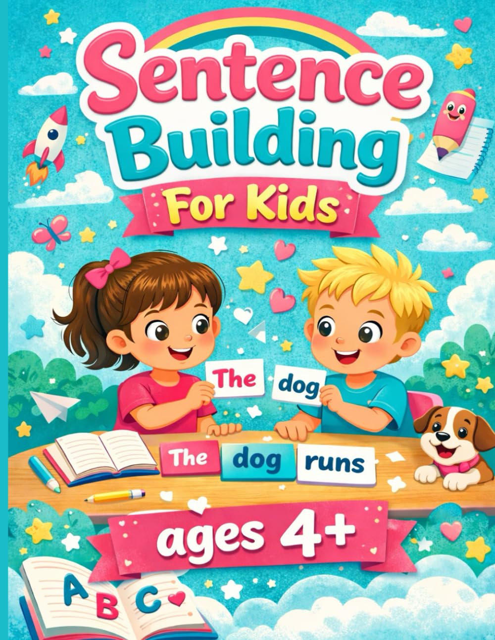 Sentence Building For Kids: A Fun & Educational 200 High-Frequency Sight Words for Kids Ages 4+