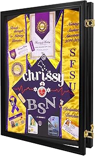 17.7"x23.6" Graduation Shadow Box Frame, Memory Box for Graduation Keepsake Cap Gown Diploma Stole