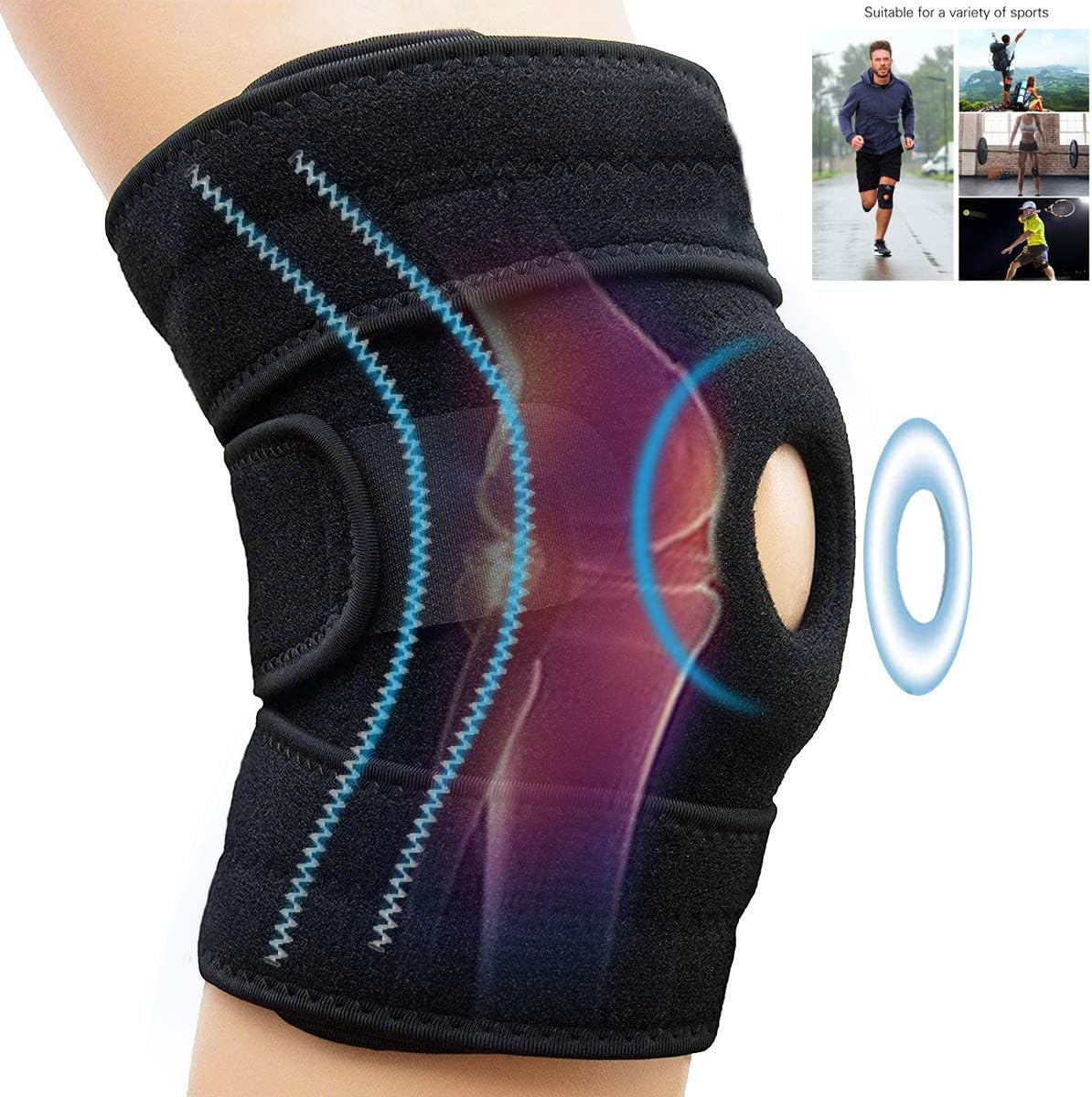 iwobi Knee Brace and Ligament,Knee Brace Jogging Brace with Stabilizer