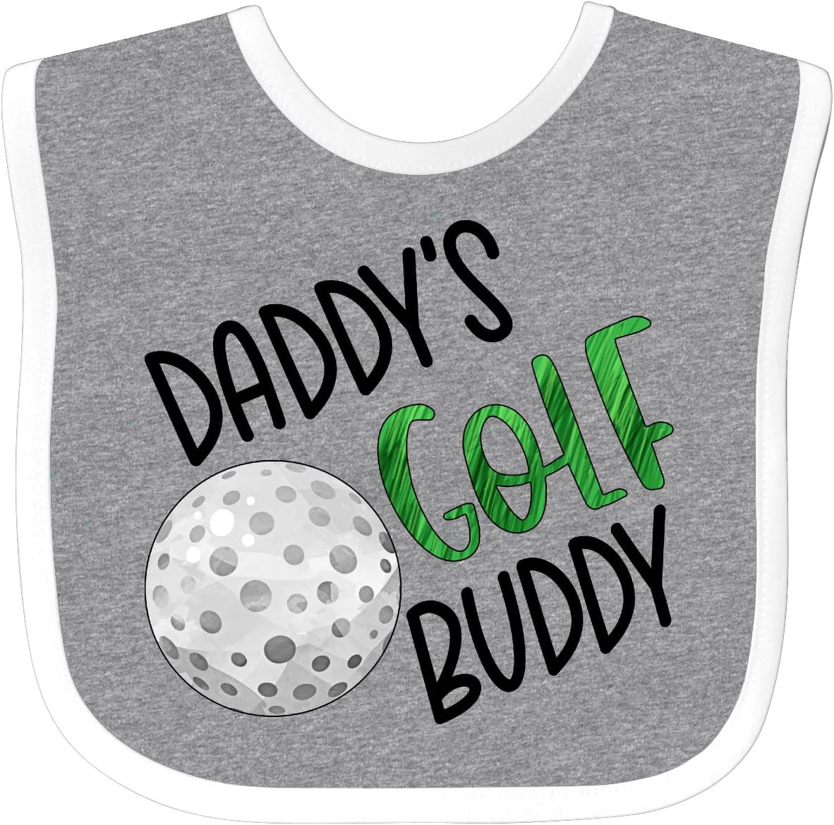 inktastic Daddy's Golf Buddy with Golf Ball Baby Bib