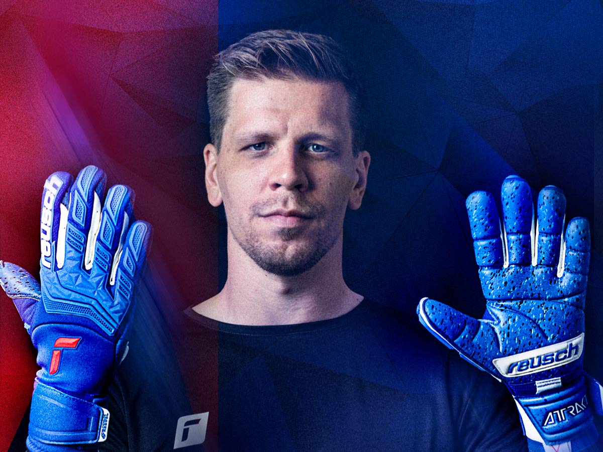 Reusch Attrakt Freegel Gold Goalkeeper Gloves, Size 10, Blue/White